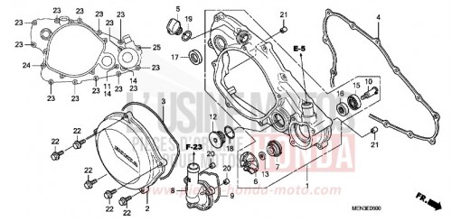 RECHTER KURBELGEHAEUSEDECKEL/WATERPUMP CRF450R9 de 2009